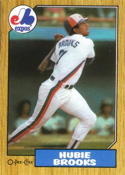 #3 Hubie Brooks - Montreal Expos - 1987 O-Pee-Chee Baseball