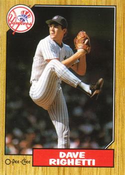 #40 Dave Righetti - New York Yankees - 1987 O-Pee-Chee Baseball
