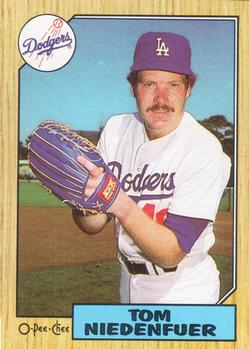 #43 Tom Niedenfuer - Los Angeles Dodgers - 1987 O-Pee-Chee Baseball