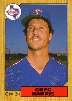 #44 Greg Harris - Texas Rangers - 1987 O-Pee-Chee Baseball