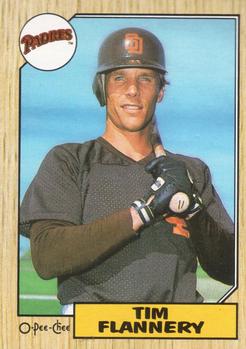 #52 Tim Flannery - San Diego Padres - 1987 O-Pee-Chee Baseball