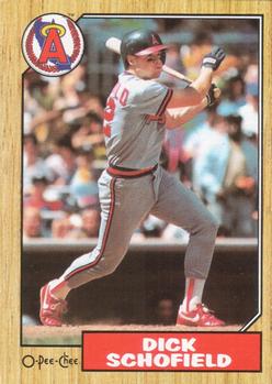 #54 Dick Schofield - California Angels - 1987 O-Pee-Chee Baseball