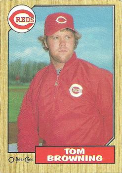 #65 Tom Browning - Cincinnati Reds - 1987 O-Pee-Chee Baseball