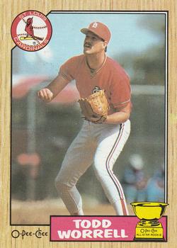 #67 Todd Worrell - St. Louis Cardinals - 1987 O-Pee-Chee Baseball