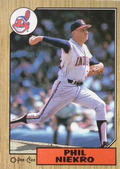 #6 Phil Niekro - Cleveland Indians - 1987 O-Pee-Chee Baseball