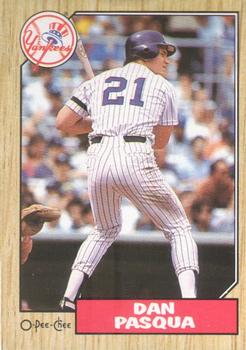 #74 Dan Pasqua - New York Yankees - 1987 O-Pee-Chee Baseball