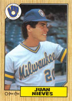 #79 Juan Nieves - Milwaukee Brewers - 1987 O-Pee-Chee Baseball