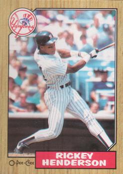 #7 Rickey Henderson - New York Yankees - 1987 O-Pee-Chee Baseball