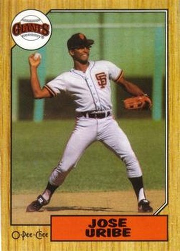 #94 Jose Uribe - San Francisco Giants - 1987 O-Pee-Chee Baseball