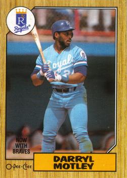 #99 Darryl Motley - Atlanta Braves - 1987 O-Pee-Chee Baseball