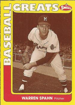 #86 Warren Spahn - Milwaukee Braves - 1991 Swell Baseball Greats