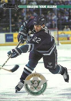 #86 Shaun Van Allen - Anaheim Mighty Ducks - 1996-97 Donruss Hockey