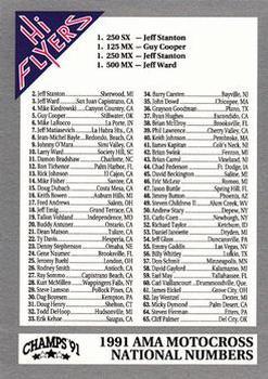 #86 1991 AMA Motocross National Numbers - 1991 Champs Hi Flyers Racing