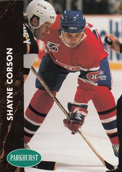 #86 Shayne Corson - Montreal Canadiens - 1991-92 Parkhurst Hockey