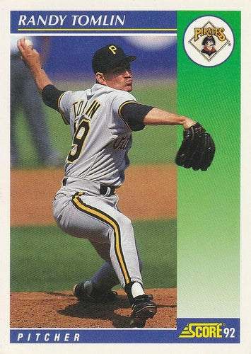 #86 Randy Tomlin - Pittsburgh Pirates - 1992 Score Baseball