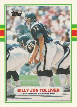 #86T Billy Joe Tolliver - San Diego Chargers - 1989 Topps Traded Football