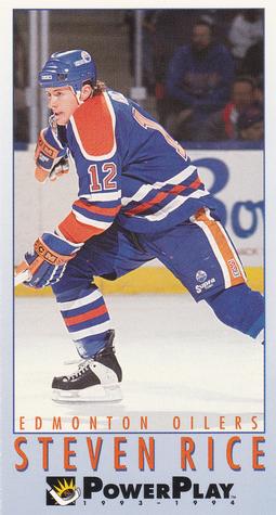 #86 Steven Rice - Edmonton Oilers - 1993-94 Fleer PowerPlay Hockey