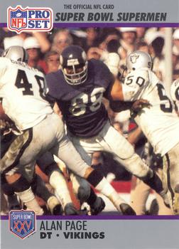 #86 Alan Page - Minnesota Vikings - 1990-91 Pro Set Super Bowl XXV Silver Anniversary Football