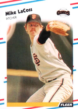 #86 Mike LaCoss - San Francisco Giants - 1988 Fleer Baseball