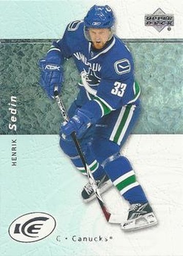 #86 Henrik Sedin - Vancouver Canucks - 2007-08 Upper Deck Ice Hockey