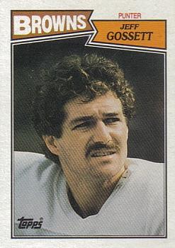 #86 Jeff Gossett - Cleveland Browns - 1987 Topps Football