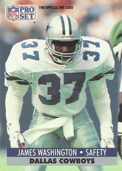 #486 James Washington - Dallas Cowboys - 1991 Pro Set Football