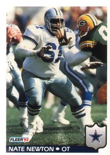 #86 Nate Newton - Dallas Cowboys - 1992 Fleer Football