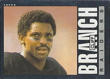 #286 Cliff Branch - Los Angeles Raiders - 1985 Topps Football