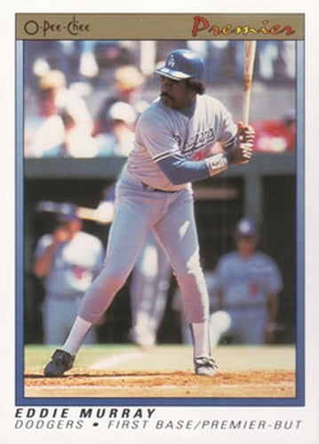 #86 Eddie Murray - Los Angeles Dodgers - 1991 O-Pee-Chee Premier Baseball