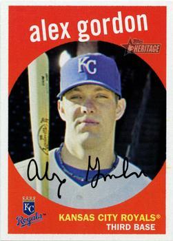 #86 Alex Gordon - Kansas City Royals - 2008 Topps Heritage Baseball