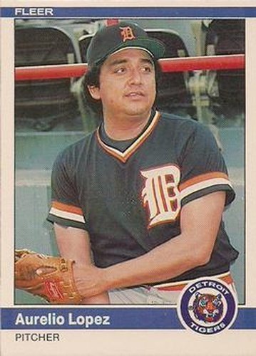 #86 Aurelio Lopez - Detroit Tigers - 1984 Fleer Baseball
