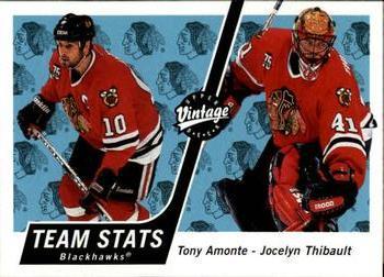 #86 Tony Amonte / Jocelyn Thibault - Chicago Blackhawks - 2000-01 Upper Deck Vintage Hockey