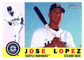 #86 Jose Lopez - Seattle Mariners - 2009 Topps Heritage Baseball