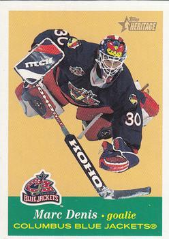 #86 Marc Denis - Columbus Blue Jackets - 2001-02 Topps Heritage Hockey