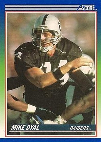 #86 Mike Dyal - Los Angeles Raiders - 1990 Score Football