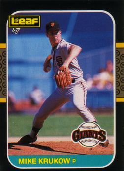 #86 Mike Krukow - San Francisco Giants - 1987 Leaf Baseball