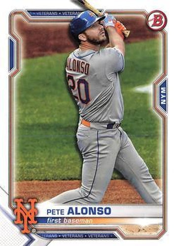 #86 Pete Alonso - New York Mets - 2021 Bowman Baseball