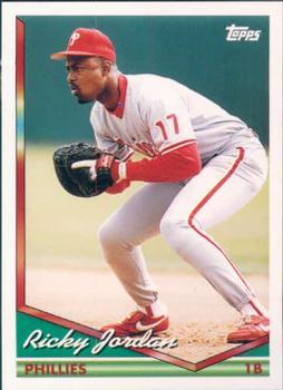 #86 Ricky Jordan - Philadelphia Phillies - 1994 Topps Baseball
