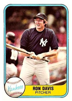 #86 Ron Davis - New York Yankees - 1981 Fleer Baseball