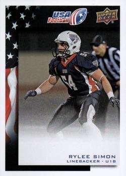 #86 Rylee Simon - USA - 2014 Upper Deck USA Football