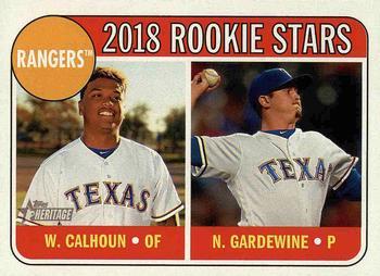 #86 Nick Gardewine / Willie Calhoun - Texas Rangers - 2018 Topps Heritage Baseball