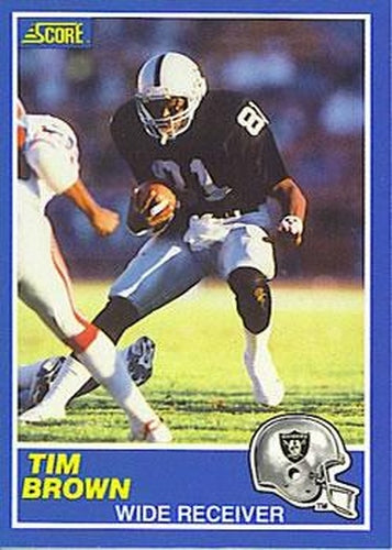 #86 Tim Brown - Los Angeles Raiders - 1989 Score Football
