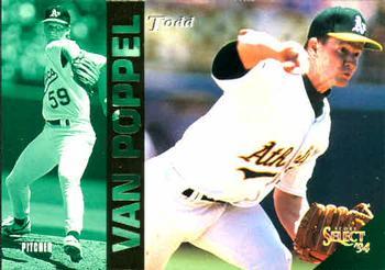 #86 Todd Van Poppel - Oakland Athletics - 1994 Select Baseball