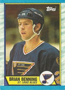 #86 Brian Benning - St. Louis Blues - 1989-90 Topps Hockey