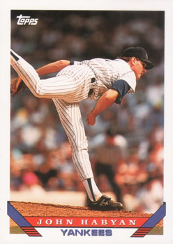 #86 John Habyan - New York Yankees - 1993 Topps Baseball