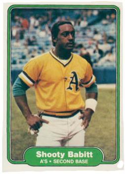 #86 Shooty Babitt - Oakland Athletics - 1982 Fleer Baseball