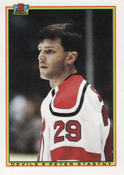 #86 Peter Stastny - New Jersey Devils - 1990-91 Bowman Hockey