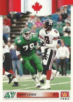 #86 Gary Lewis - Saskatchewan Roughriders - 1992 All World CFL Football