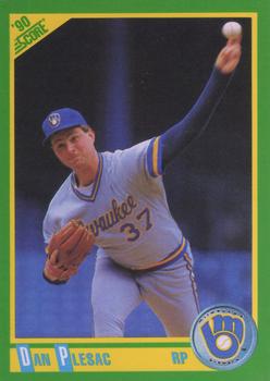 #86 Dan Plesac - Milwaukee Brewers - 1990 Score Baseball