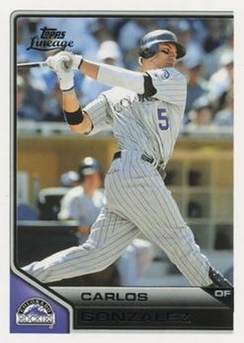 #86 Carlos Gonzalez - Colorado Rockies - 2011 Topps Lineage Baseball